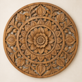Botanical Mandala Wood Wall Medallion — concept image