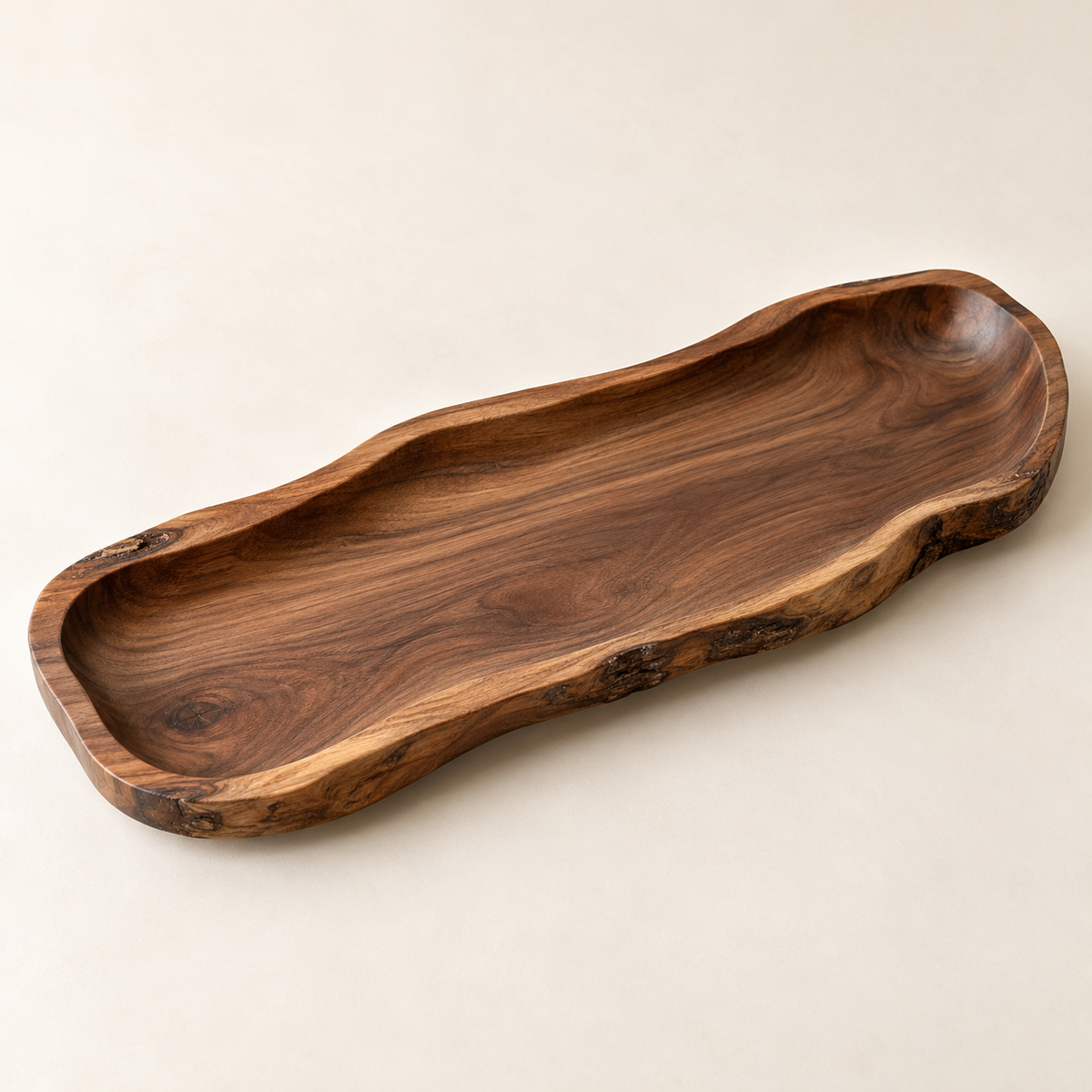 Live Edge Wood Catchall Tray — concept image